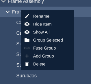 Context menu